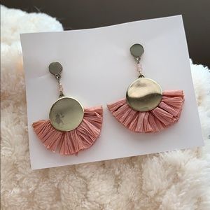 Pink drop earrings